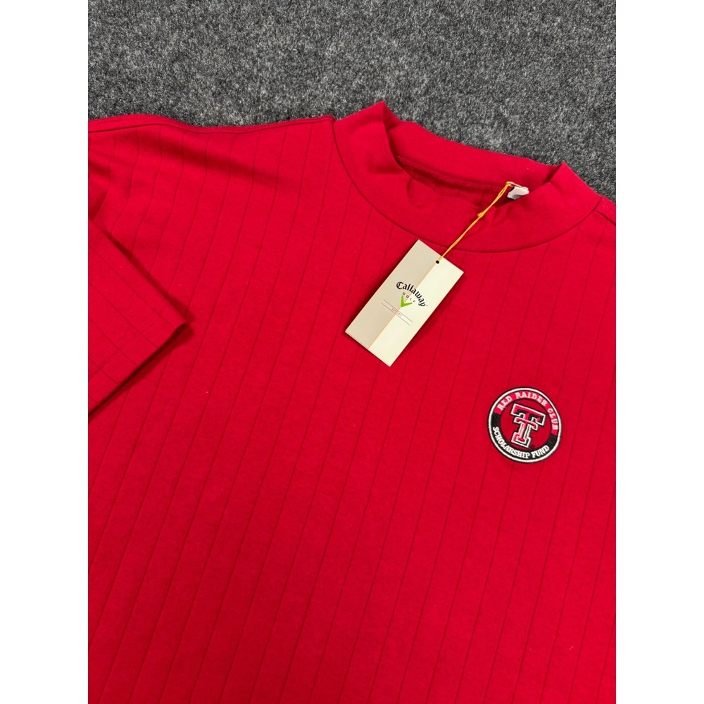 VTG NWT Callaway Texas Tech Red Raiders Golf Shirt Mens XXL Red NCAA
